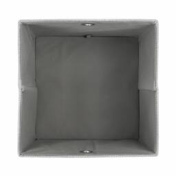 JVL Serena Foldable Storage Box with Lid in Light Grey - thumbnail 5