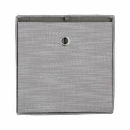 JVL Serena Foldable Storage Box with Lid in Light Grey - thumbnail 4