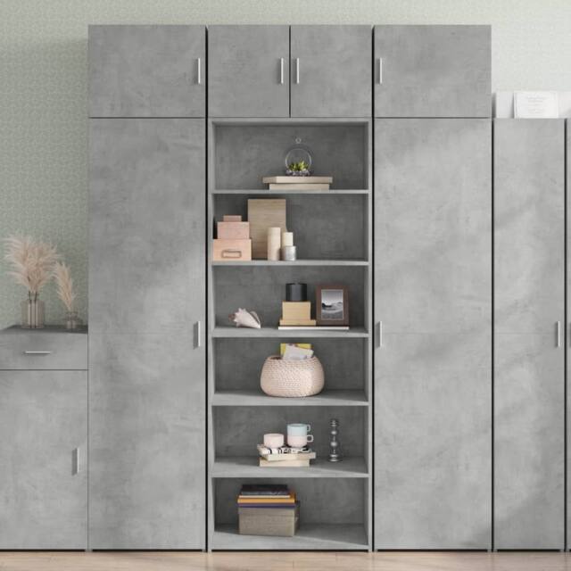 Berkfield Home Highboard Concrete Grey 70x41x185 cm Engineered Wood - Size: 70 x 41 x 185 cm - image 1