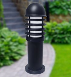First Choice Lighting Set of 4 Mason - Black Louvred 475mm Post Lights - thumbnail 3