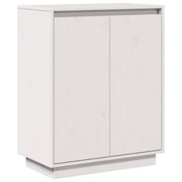 Berkfield Home Sideboard White 60x34x75 cm Solid Wood Pine - Size: 60 x 34 x 75 cm - thumbnail 1