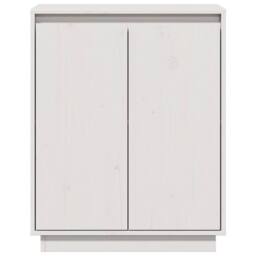 Berkfield Home Sideboard White 60x34x75 cm Solid Wood Pine - Size: 60 x 34 x 75 cm - thumbnail 6