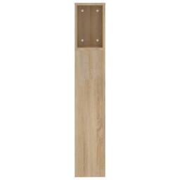 Berkfield Home Headboard Cabinet Sonoma Oak 200x18.5x104.5 cm in Light Brown - thumbnail 4