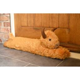 Country Living Highland Cow Draught Excluder in Amber - thumbnail 1