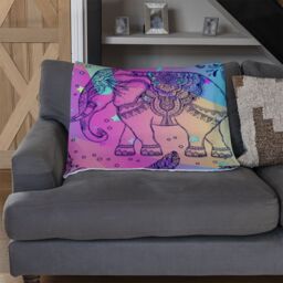 Benjamin Tate Design Colorful Rainbow Blanket in Natural - Size: 120 cm x 150 cm - thumbnail 2