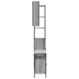 Berkfield Home 3 Piece Bathroom Cabinet Set Grey Sonoma Engineered Wood - thumbnail 7