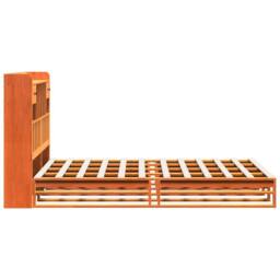 Berkfield Home Bookcase Bed without Mattress Wax Brown 160x200 cm Solid Wood Pine - thumbnail 5