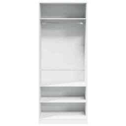 Berkfield Home Wardrobe White 80x50x200 cm Engineered Wood - Size: 80 x 50 x 200 cm - thumbnail 4
