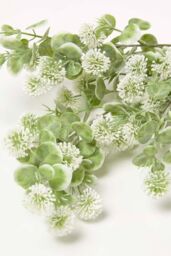Homescapes Artificial Branch with Small White Flowers, 66 cm in Green - thumbnail 3
