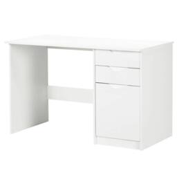 VOGREX Modern Home Office Computer Desk with Drawers in White
