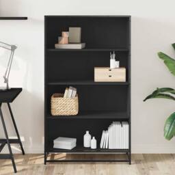 Berkfield Home Bookcase Black 80.5x35x139 cm Engineered Wood - thumbnail 3