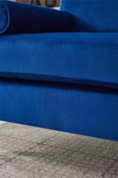 Living and Home Mid-Century Fleece Fabric Single Sofa Armchair in Blue - thumbnail 8