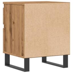 Berkfield Home Modern Bedside Cabinet Artisan Oak 40x35x50 cm Engineered Wood in Brown - Size: 40 x 35 x 50 cm - thumbnail 7