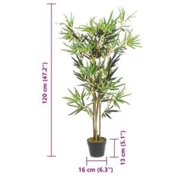 Berkfield Home Artificial Bamboo Tree 552 Leaves 120 cm Green - thumbnail 4