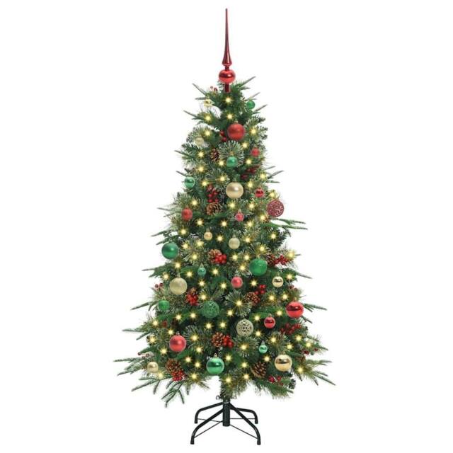 Berkfield Home Elegant Artificial Hinged Christmas Tree Green 150 cm PE & PVC - image 1