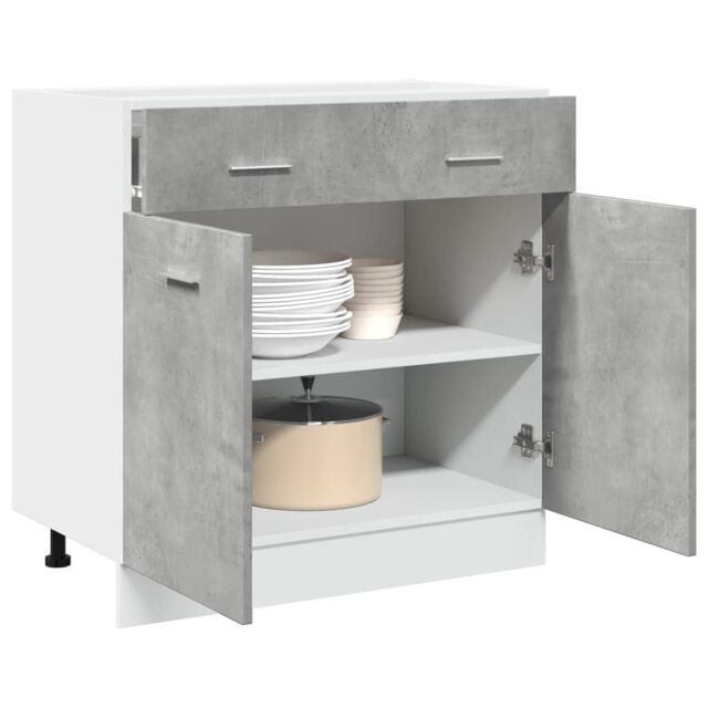 Berkfield Home Drawer Bottom Cabinet Lyon Concrete Grey 80x46x81.5 cm Engineered Wood - image 1