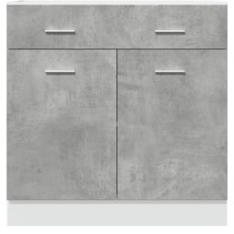 Berkfield Home Drawer Bottom Cabinet Lyon Concrete Grey 80x46x81.5 cm Engineered Wood - thumbnail 4