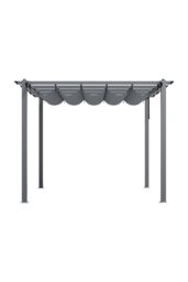 H&O Direct Outdoor Aluminum Pergola for Patio Deck in Dark Grey - thumbnail 4