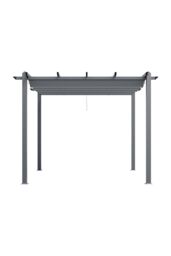 H&O Direct Outdoor Aluminum Pergola for Patio Deck in Dark Grey - thumbnail 5