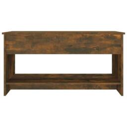 Berkfield Home Coffee Table Smoked Oak 102x50x52.5 cm Engineered Wood in Brown - thumbnail 6