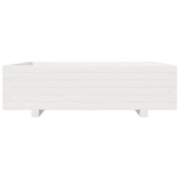 Berkfield Home Garden Planter White 90x90x26.5 cm Solid Wood Pine - thumbnail 5