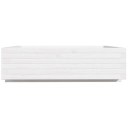 Berkfield Home Garden Planter White 90x90x26.5 cm Solid Wood Pine - thumbnail 6