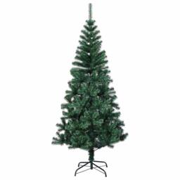 Berkfield Home Artificial Pre-lit Christmas Tree Green 210 cm PVC & Metal - thumbnail 5