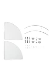 ExtraStar 2Pcs Bathroom Glass Corner Shelf - Wall Mounted​ Storage Rack in Silver - thumbnail 5