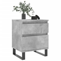 Berkfield Home Bedside Cabinet Concrete Grey 40x35x50 cm Engineered Wood - Size: 40 x 35 x 50 cm - thumbnail 4