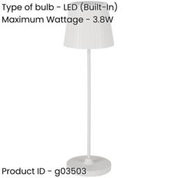 Loops Elegant Modern White LED Table Lamp for Stylish Indoor Home Decor - thumbnail 2