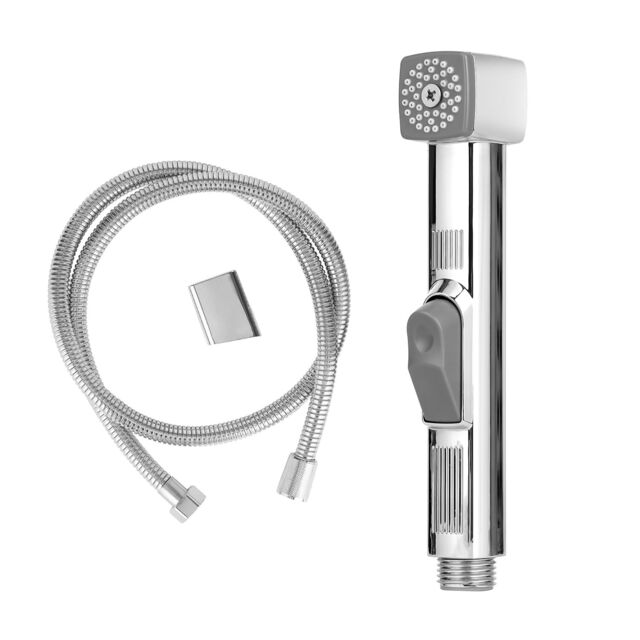 Geepas Hand Held Toilet Bidet Sprayer Shattaf Toilet Cleaning Faucet in Silver - image 1