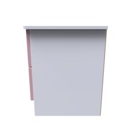 Ready Assembled 2 U Holborn 2 Drawer Bedside (Ready Assembled) in Dusty Pink - Size: Small - thumbnail 2
