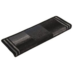 Berkfield Home Stair Mats Self-adhesive 15 pcs 65x21x4 cm Black & Grey - Size: Medium - thumbnail 2