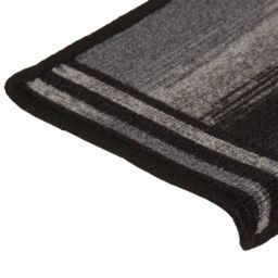Berkfield Home Stair Mats Self-adhesive 15 pcs 65x21x4 cm Black & Grey - Size: Medium - thumbnail 5