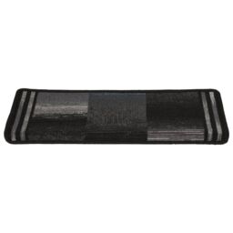 Berkfield Home Stair Mats Self-adhesive 15 pcs 65x21x4 cm Black & Grey - Size: Medium - thumbnail 3