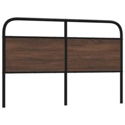 Berkfield Home Headboard Brown Oak 150 cm Steel & Engineered Wood - thumbnail 2