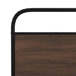 Berkfield Home Headboard Brown Oak 150 cm Steel & Engineered Wood - thumbnail 6