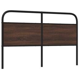Berkfield Home Headboard Brown Oak 150 cm Steel & Engineered Wood - thumbnail 5