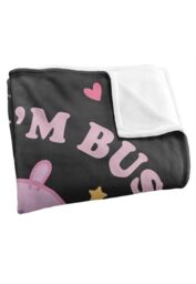 "Hasbro Peppa Pig Mummy Pig Busy Growing A Baby Silky Touch Blanket 50"" x 60"" in White" - thumbnail 3