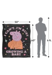 "Hasbro Peppa Pig Mummy Pig Busy Growing A Baby Silky Touch Blanket 50"" x 60"" in White" - thumbnail 5