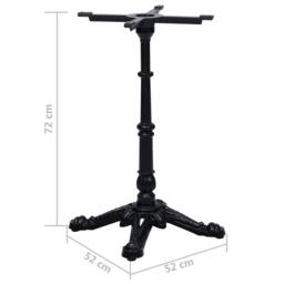 Berkfield Home Sturdy Bistro Table Leg Black 52x52x72 cm Cast Iron - Size: 52 x 52 x 72 cm - thumbnail 6