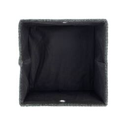 JVL Metro Foldable Storage Box with Lid in Black - thumbnail 4