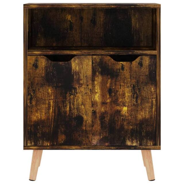 Berkfield Home Sideboard Smoked Oak 60x30x72 cm Engineered Wood in Brown - Size: 60 x 30 x 72 cm - image 1