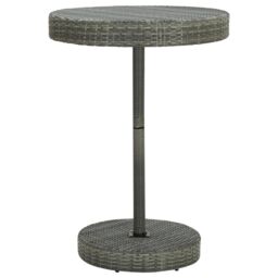 Berkfield Home 5 Piece Garden Bar Set Grey Poly Rattan&Solid Wood Acacia - thumbnail 5