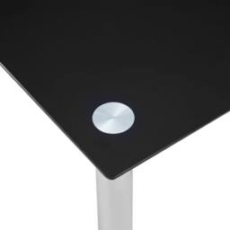 Berkfield Home Dining Table Black 120x60x75 cm Tempered Glass - Size: 120 x 60 x 75 cm - thumbnail 4