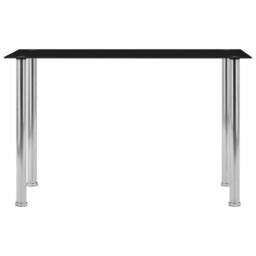 Berkfield Home Dining Table Black 120x60x75 cm Tempered Glass - Size: 120 x 60 x 75 cm - thumbnail 1
