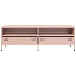Berkfield Home TV Cabinet Pink 135x39x43.5 cm Cold-rolled Steel - thumbnail 4