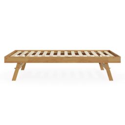 GFW Madrid Wooden Trundle Bed in Light Oak - Size: Single - thumbnail 2