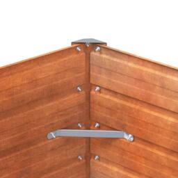 Berkfield Home Garden Raised Bed Rusty 129x129x77 cm Corten Steel in Brown - Size: 129 x 129 x 77 cm - thumbnail 6