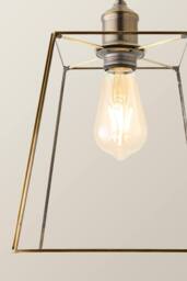 ValueLights Susie Glass Lantern Lamp Shade Adjustable Drop Pendant Ceiling Light in Bronze - thumbnail 4